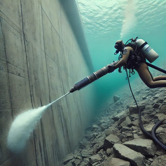 Hafenbau, Spundwand- und Kaimauersanierung unter Wasser - Taucherteam TRITON